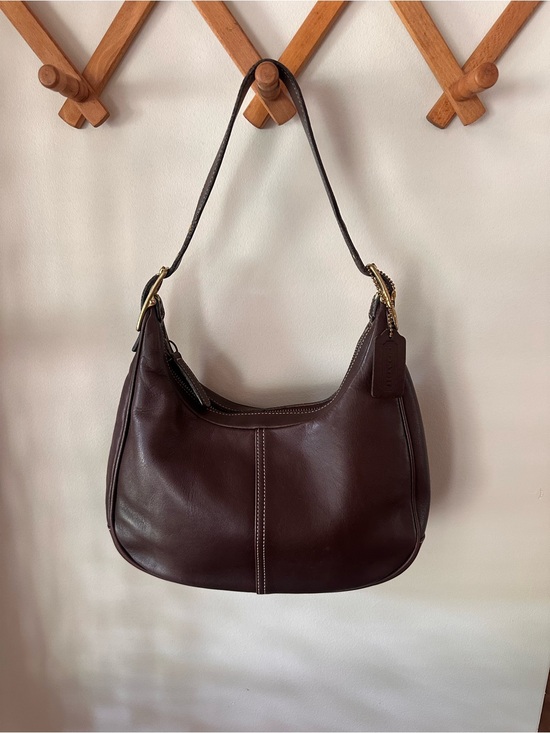 Coach Handbags - Vintage Coach Zoe Hobo Bag Brown Leather Y2K Shoulder Purse Classic Brass